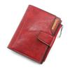 IELGY convenient short wallet women's letter zipper pu leather