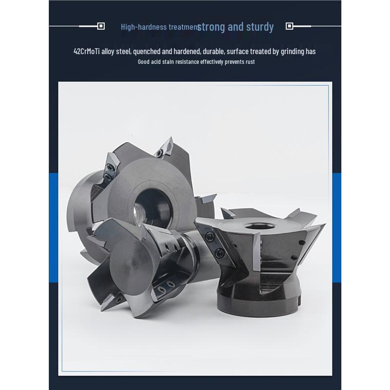 Long-Edge Dovetail Cutter Holder for XCET3004 Milling: 55°, 60°, 75° V-Groove & Disc Bottom Cleaning