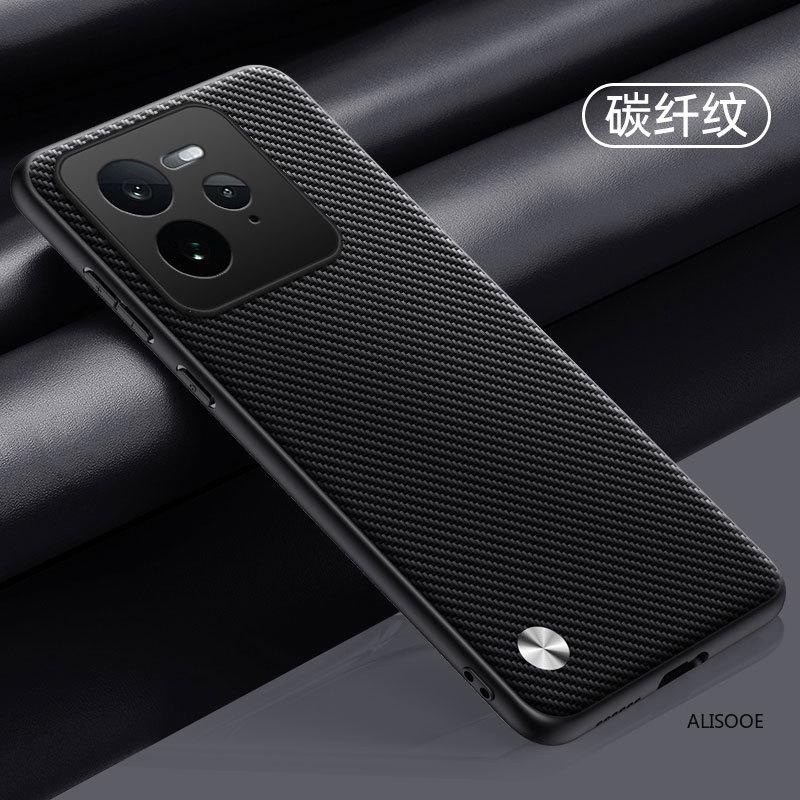 Hülle für Realme GT 7 Pro / GT7 Hülle Luxus Fasertextur PU-Leder Schutz Rückseite Abdeckung Capa Stoßfeste Hüllen