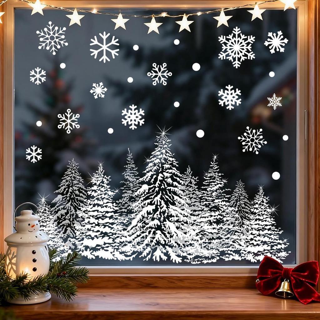 Christmas Snowflake Electrostatic PVC Window Decoration Sticker