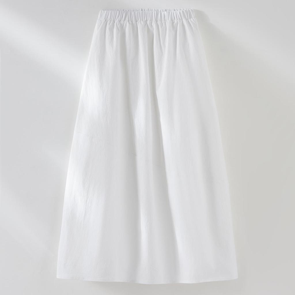 Elastic Waist Tulip Hem Skirt - Women's 2026 Spring French Hepburn Style Mid-Length Little Black Skirt