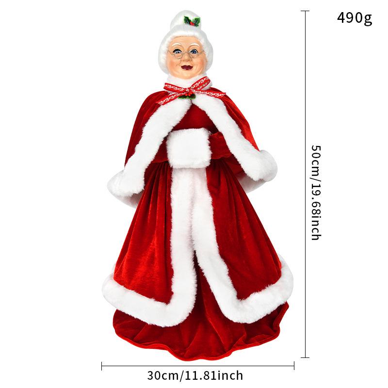 Santa Claus & Grandma Christmas Tree and Window Ornaments Decoration