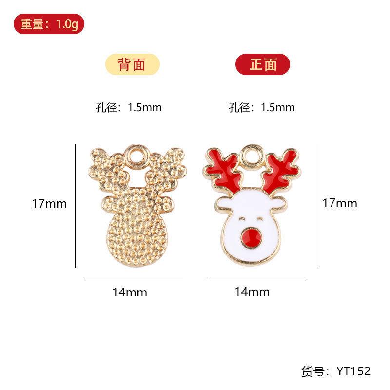 YT zinc alloy oil dripping small pendant, bracelet pendant, Christmas zinc alloy small size pendant