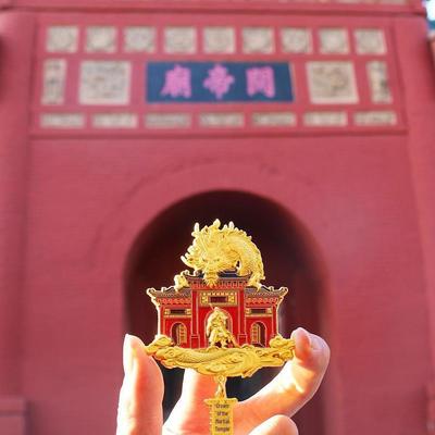 Shanxi Cultural Souvenirs: Jiezhou Guandi Temple Guan Gong Metal Fridge Magnets