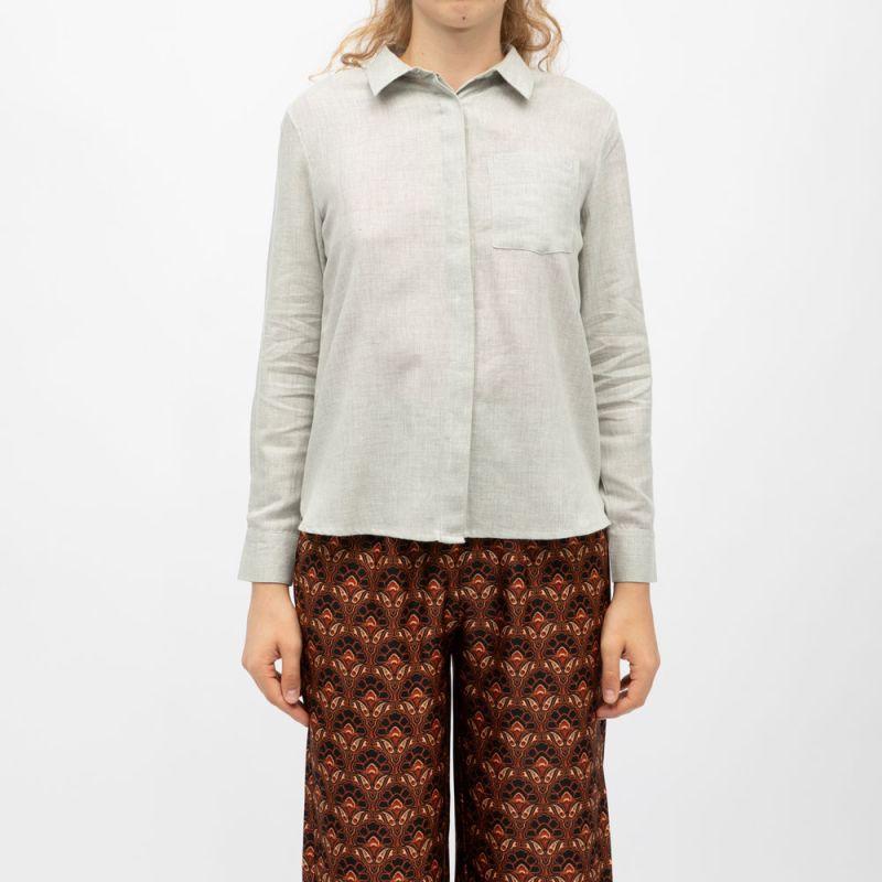 Chemisier gris chiné carli manches longues Femme LA PETITE ETOILE