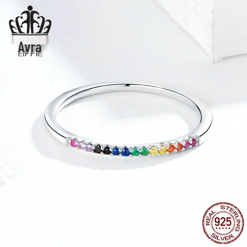 Aifle Sterling Silver S925 Zircon Ring - Simple Fashion Jewelry.