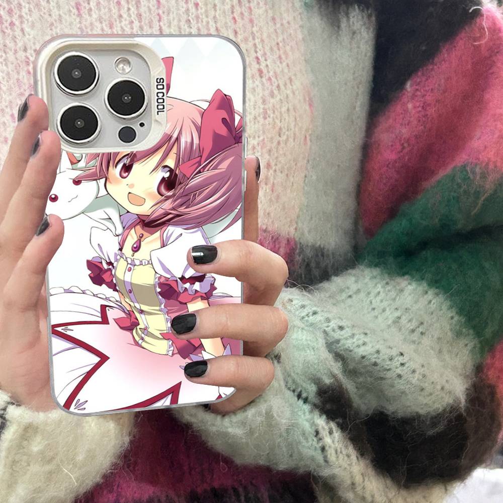 Beliebte Anime-Mädchen mattierte Handyhülle Für iPhone 17 16 15 14 Plus 13 12 11 Pro Max X Xs XR Silber Hartschalen-Cover