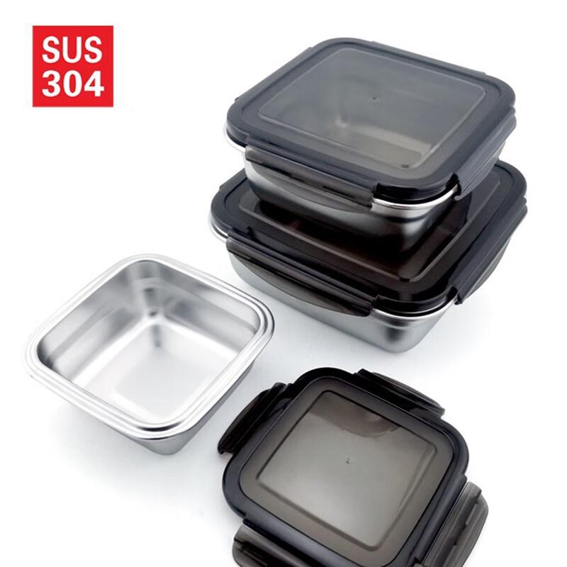 304 Stainless Steel Food Storage Container with Handle
