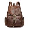 Vintage Girls Backpack Pu Large Capacity Fashion Travel Bag For School And Commuting