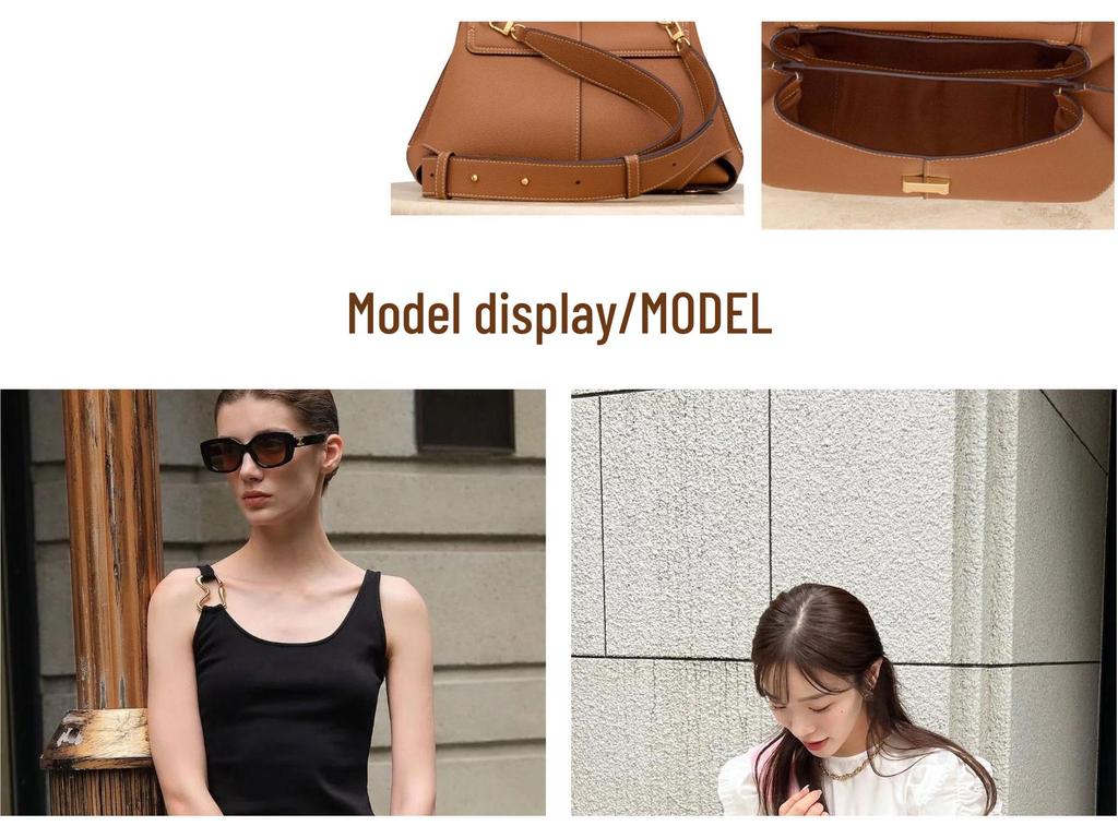 POLENE Smile Retro Französische Handtasche - Vielseitige Mode-Schultertasche