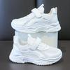 Boys Shoes 2025 Summer New Mesh Breathable Children's Little White Shoes Boys Hollow Middle and Older Children's Shoes Sports Shoes Tide