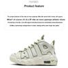 Nike Air More Uptempo Personalità Classica Confortevole Straordinario Antiscivolo Assorbimento degli Urti Resistente all'Usura Scarpe da Basket Basse per Bambini FQ8209-100