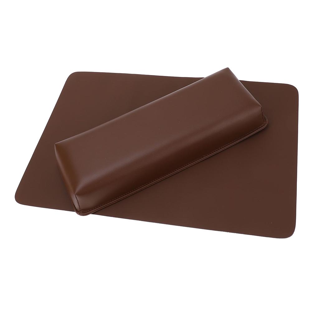 Nail Art Hand Pillow with Rectangular Dual Color Pad PU Leather Wrist Rest Cushion for Salon and Hom