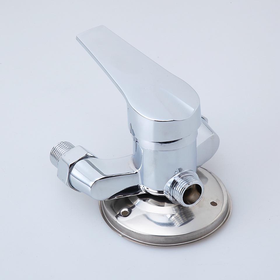 Triangular Exposed Shower Faucet with Hot and Cold Mixing Valve & Switchable Shower Head
