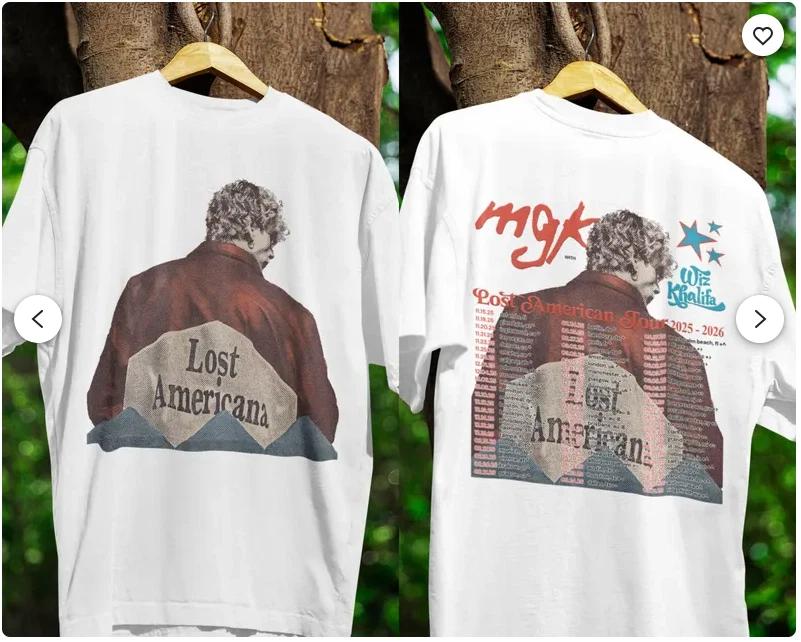 Machine Gun Kelly Lost American Tour 2025 Shirt. 2XL