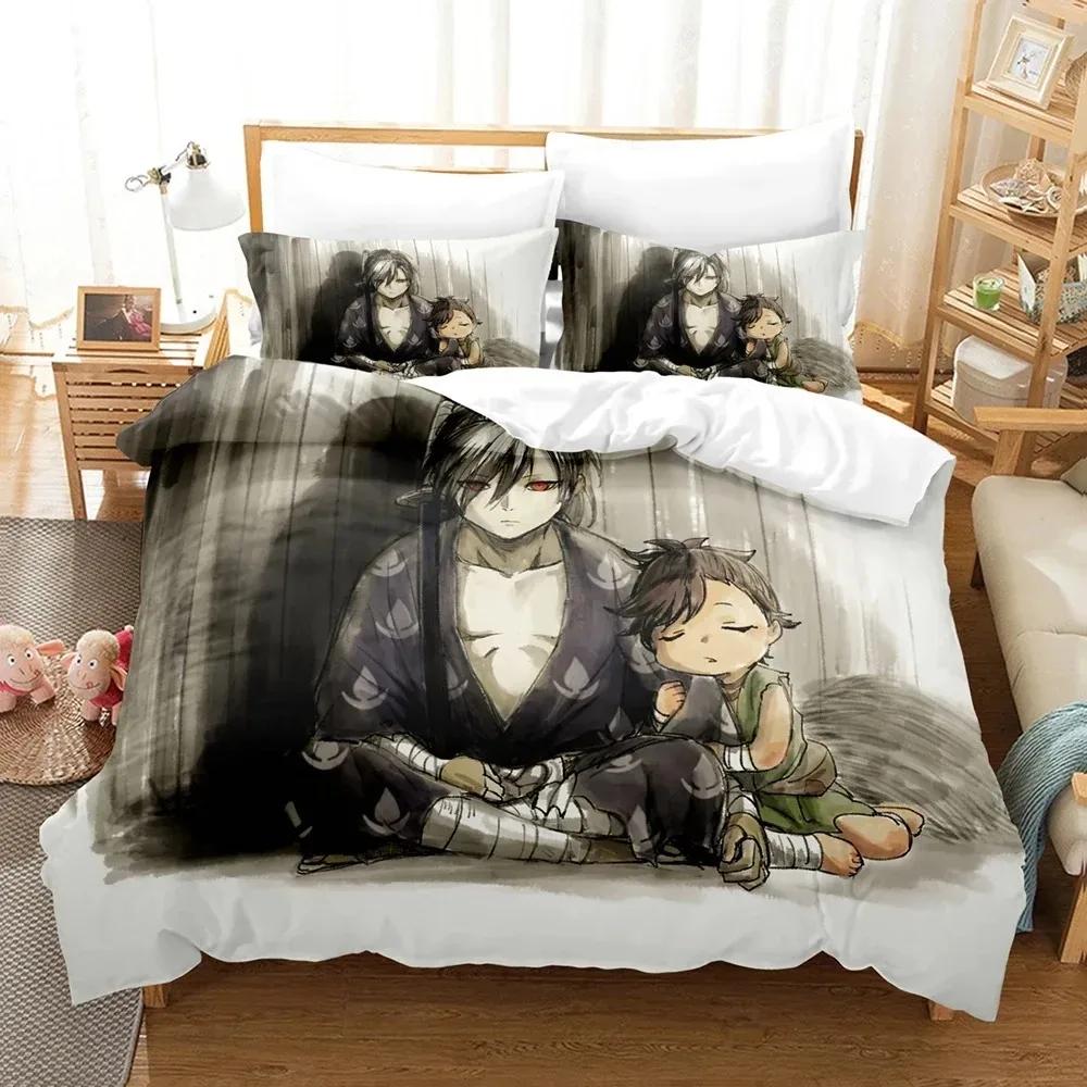 3D Print Anime Dororo Bedding Sets with Pillowcase Twin Full Queen King Size Duvet Cover Set for Adult Boys Girls