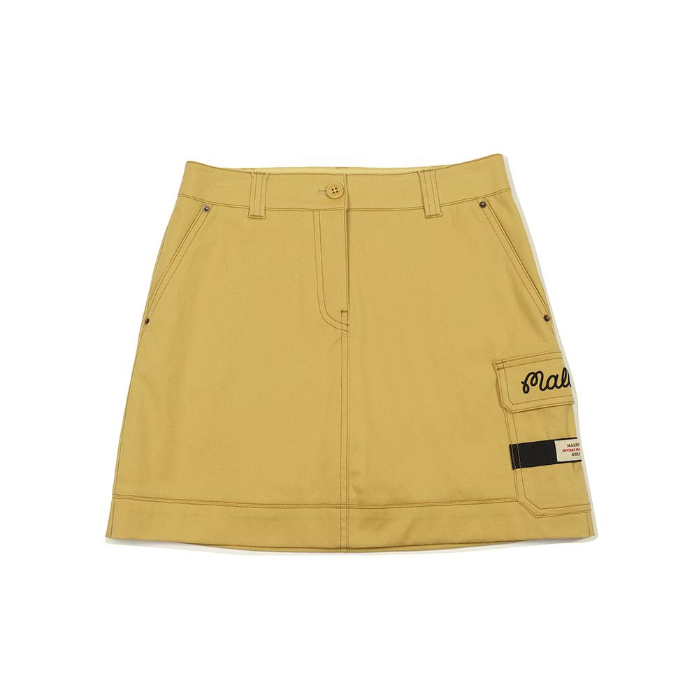 MALBON GOLF Malbon Pocket Skirt Yellow
