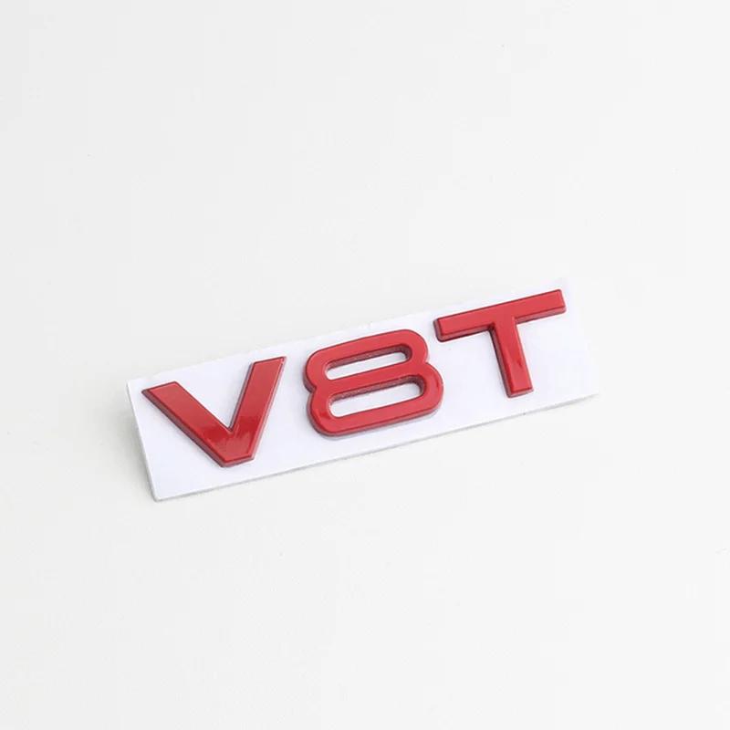 For Audi RS3 3D Metal Car Fender Side Emblem V6T V8T Logo For Audi S4 A4 B7 V6T Sticker A6 Golf 4 C7 SQ7 Q8 R8 S8 RS8 V8T Badge Accessories