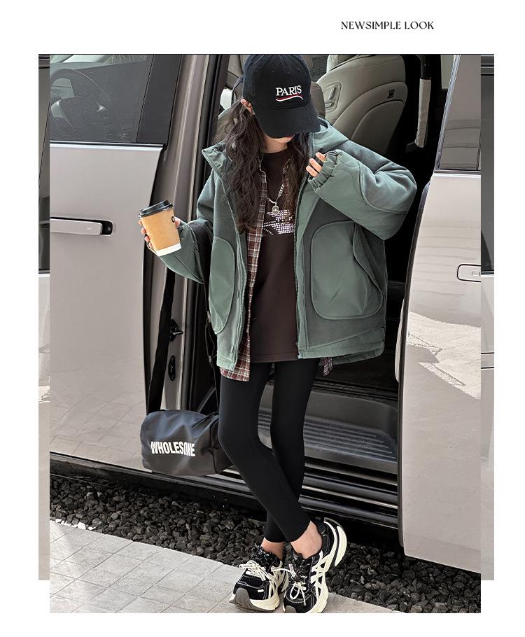 2025 Girls' Aoli Velvet Warm Cotton-Padded Top - Autumn/Winter Outerwear for Kids