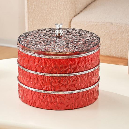 Food Storage Box Large Capacity Fruit Snack Tray Dustproof Three-layer Table Candy Box for Home Festival