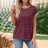 Striped T-Shirt Women Tees 3D Print Short Sleeve Comfortable Sportwear T Shirts