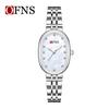 OFNS Luxury Women's Watch: Mother-of-Pearl Dial, Quartz, Diamond Accents, Waterproof, Elegant Office Accessory.