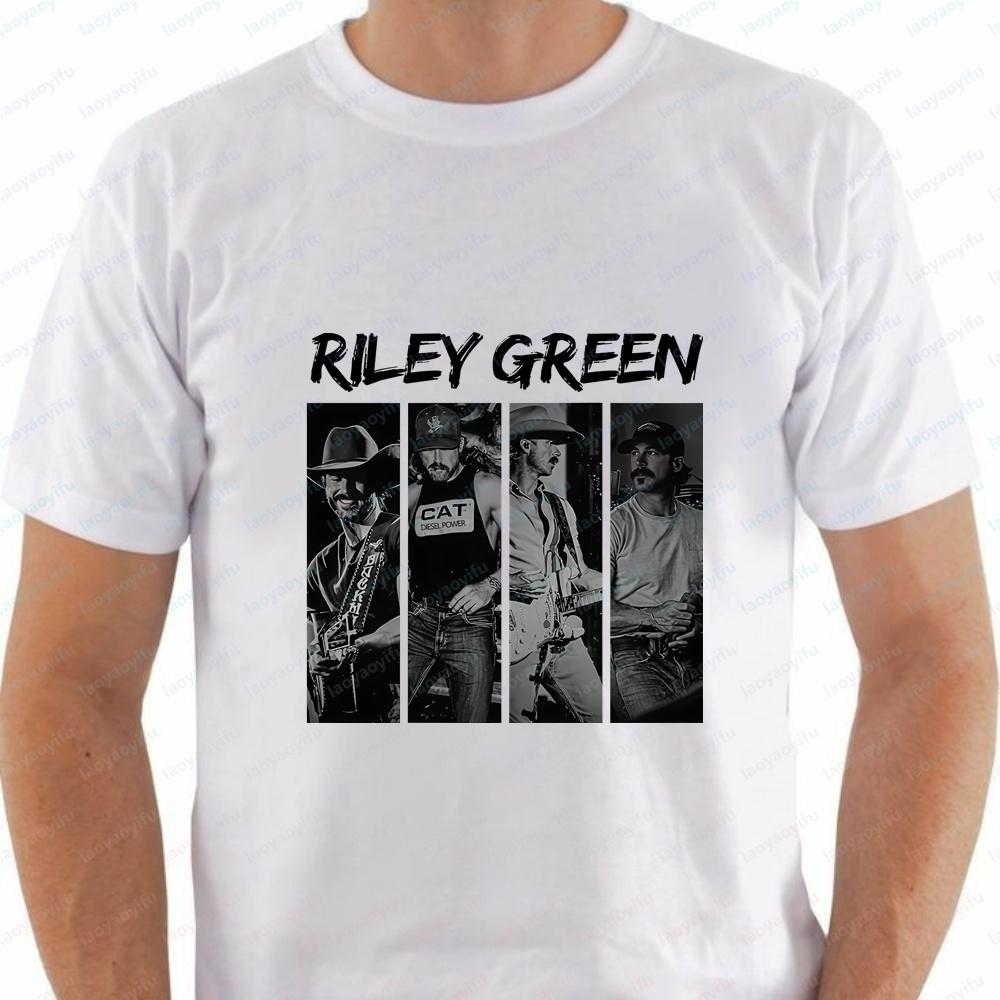 Men's T-shirts and Tank Tops. Riley Green Printed Short-sleeved Shirts Suitable for Both Men and Women. Comfortable T-shirts.