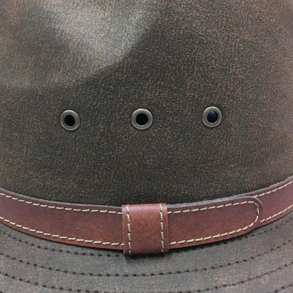 Sunglobe UV Protection Hat Canvas Cowboy Vintage 58cm (Men's) - Hat, Brown, Size