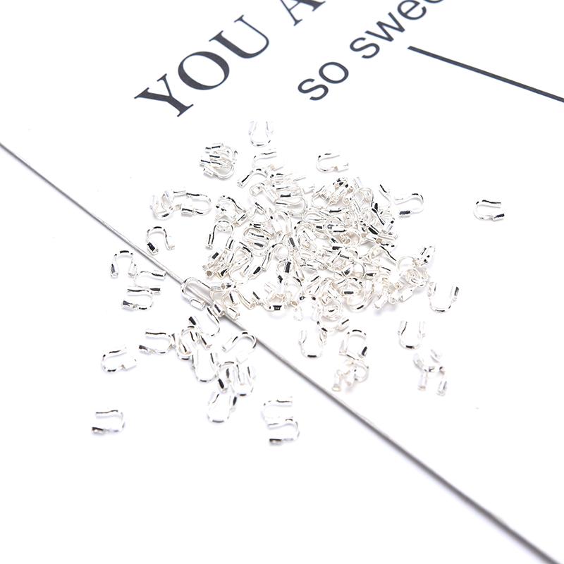 100 stuks U-vormige sluitingen Draadbeschermers voor draad DIY Sieraden Maken Connector Handwerk