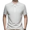 Machine Washable High-End Counter Quality Solid Color Short-Sleeved Knitted T-Shirt Polo Shirt High-End Feeling