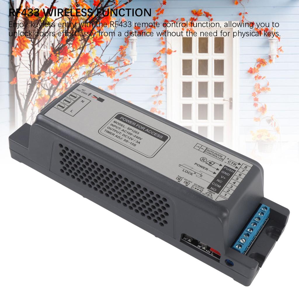 Door Access Control Power Supply 12V 3A 433MHz Wifi RF Wireless Remote Control Switch for Tuya APP for NC NO Access Control System