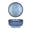 6.1-inch Japanese style minimalist wave patterned ceramic bowl Hand painted household Lamian Noodles bowl Large rice bowl