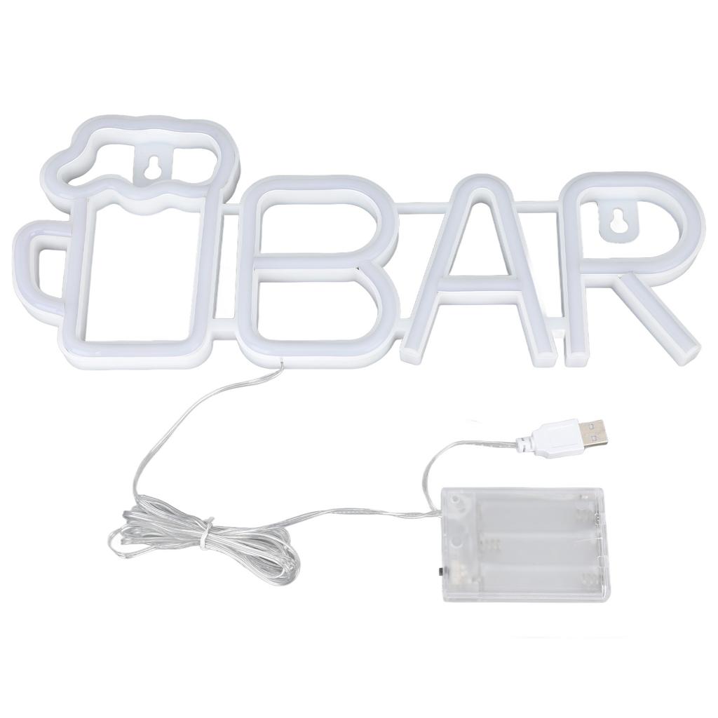LED Neon Sign BAR Shape Design USB Or Battery Powered High Safety Widely Used Bar Neon Light for Bedroom Party Backyard