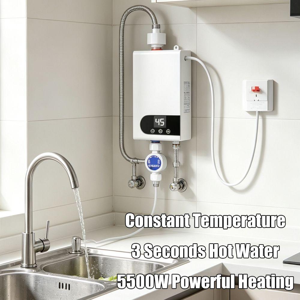 Constant Temperature Instant Hot Water Heater Mini Instant Water Heater  Bathroom Shower Heater