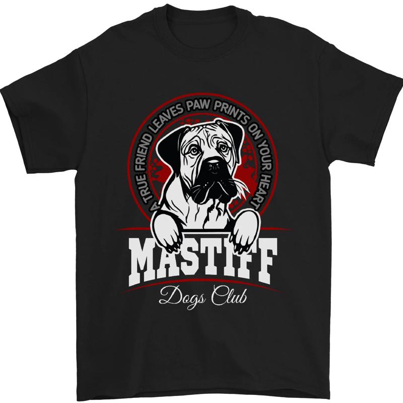 Mastiff Funny Heart Dog Men s T-Shirt 100% Cotton - Men s Summer Cotton Graphic Tee S разноцветный