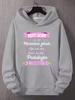 Men's Plus Size German Text Print Hoodie - Foot Care Design with Heel Slogans, Loose Fit Casual Pullover Sweatshirt, Humorous Podi