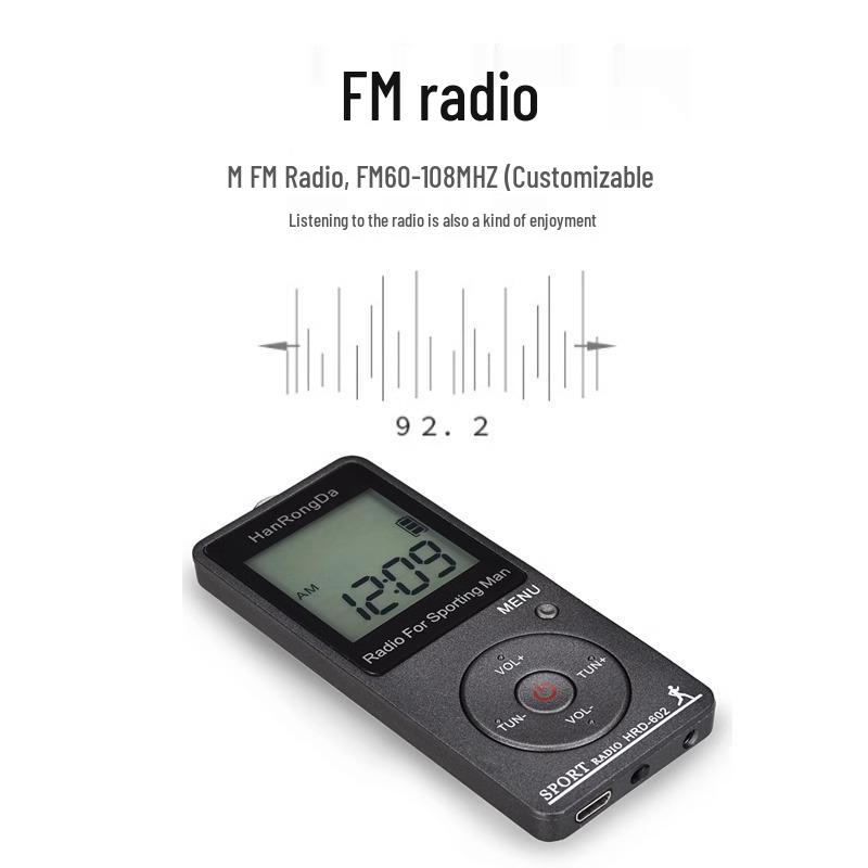 Rechargeable Digital Stereo Pedometer with FM/AM Radio Receiver