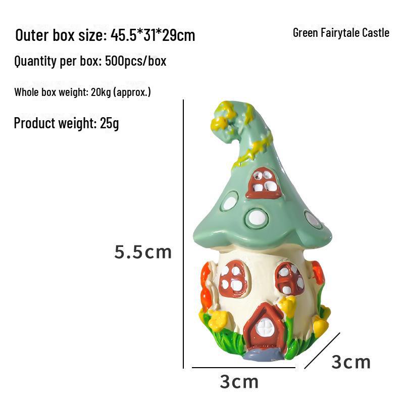 

Micro Landscape Desktop Castle Cake Decoration - Creative Resin Fish Tank Ornament