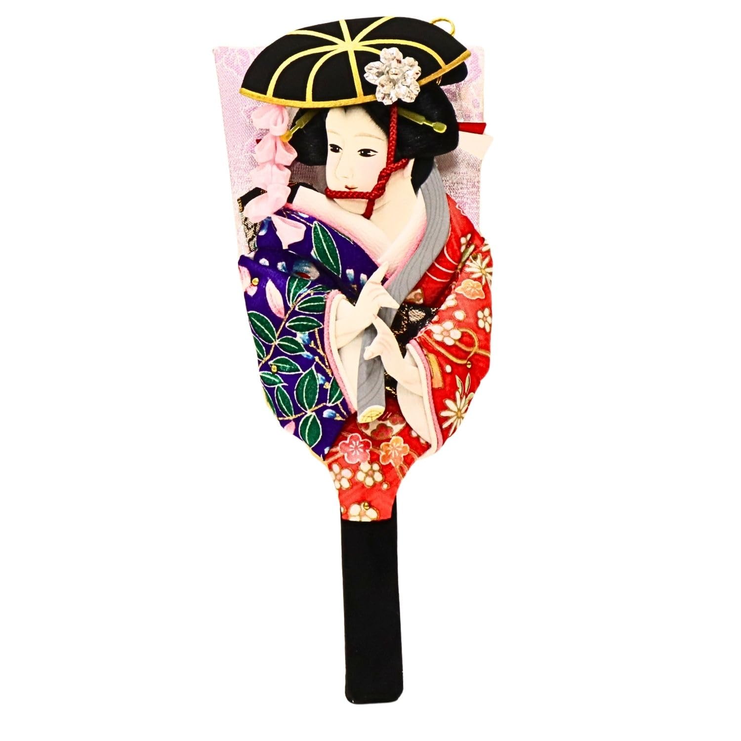 

Miniature Hagoita Size Fujimusume Kabuki (battledore) - 8, (Wisteria Girl),