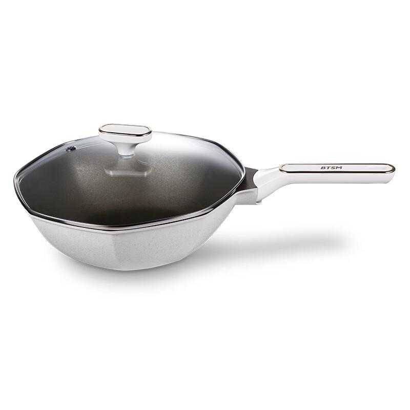 BTSM 32CM Ceramic Non-stick Octagonal Wok