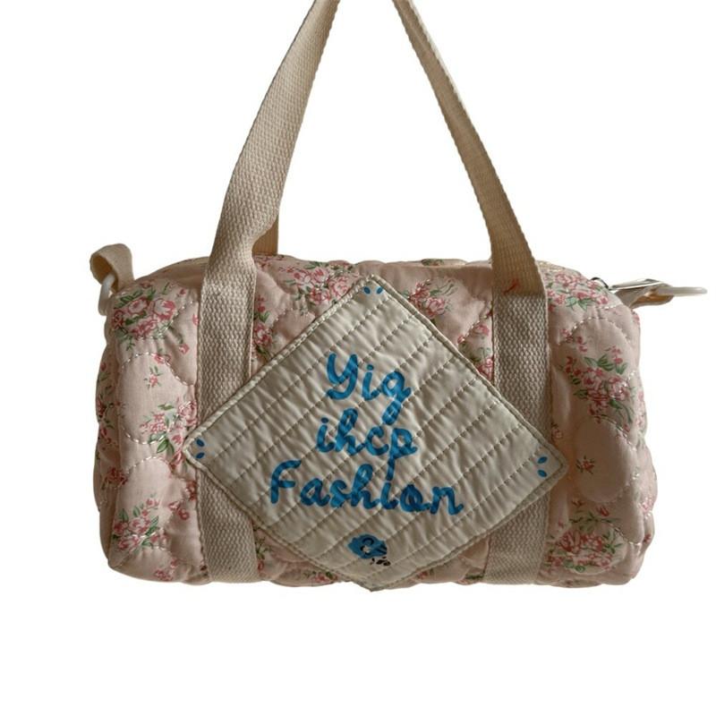 Playful Floral Print Childrens Crossbody Bag Eyecatching Cylinder Shoulder Bag Kids For