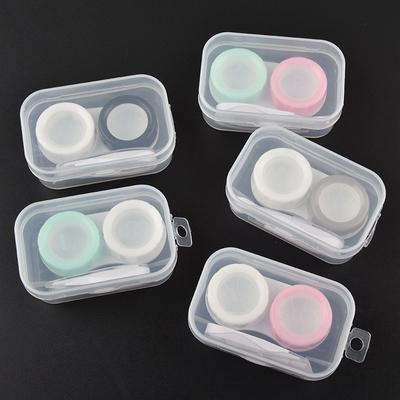 Recipientes e pinças para lentes de contacto