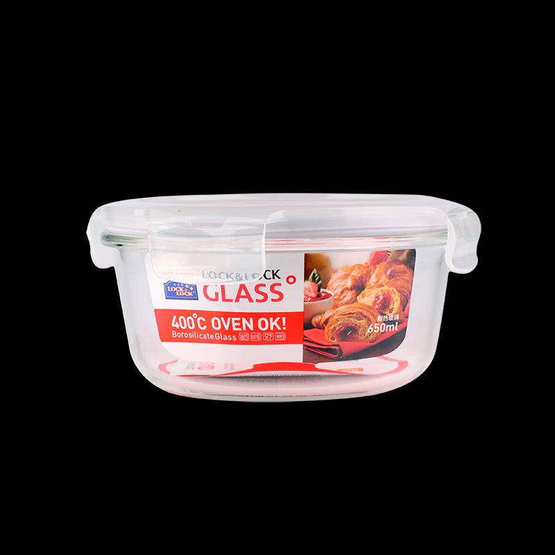 LocknLock Heat-Resistant Glass Round Food Container