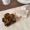 Korean Style Large Acetate Flower Hair Clip - Letter Claw for Bun, Ponytail, or Back-of-Head Style
