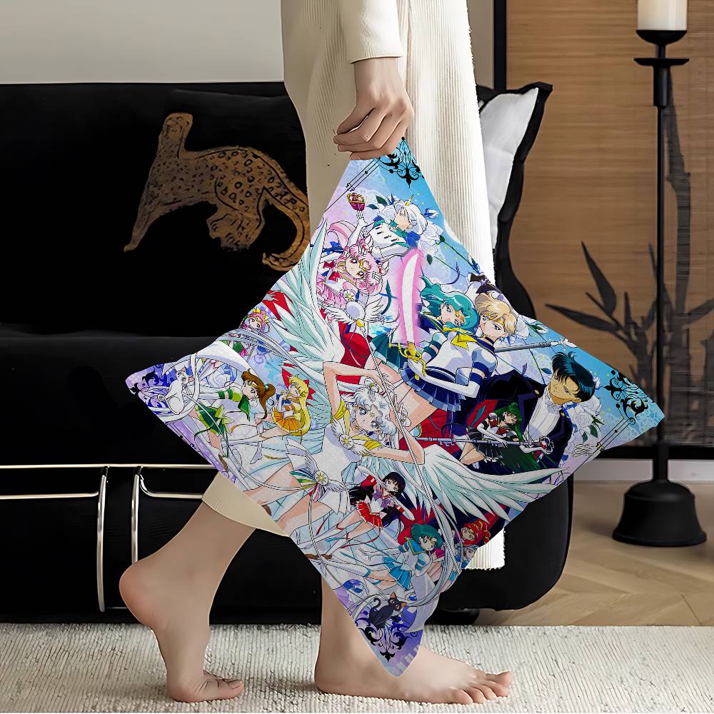 Anime Girl S-Sailor M-Moon Pillow Anime Pillow Sofa Bed Head Pillow Cover Cushion Cover 45x45 Cm Fashion