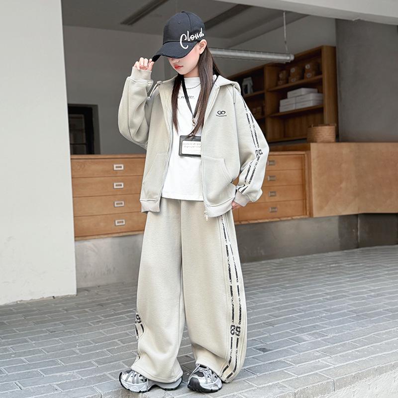 

Girls Fleece-Lined Scimitar Pants Two-Piece Set - Autumn 2025 130 cm