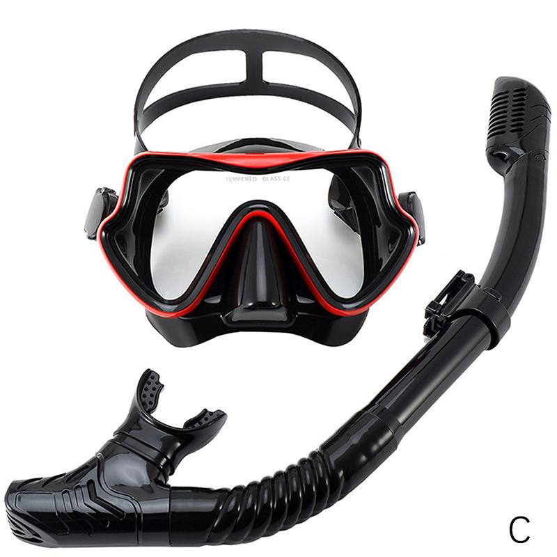 Diving Mask Snorkel Professional Scuba Diving Masks Snorkeling Set Adult Silicone Skirt Snorkeling Mask Diving Mask Goggles