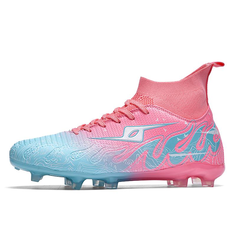 Football Boots Are Lace-up High Elastic Socks Training Artificial Grassland Outdoor Sports Training Football Shoes