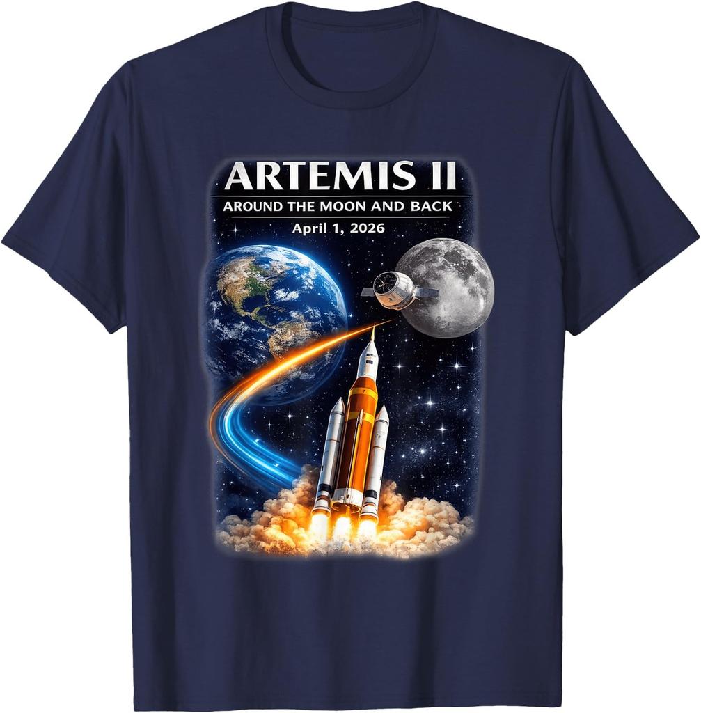 Artemis II Rocket Space Launch Back To The Moon Mission 2026 T-Shirt