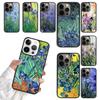 Flieder-Iris-Malerei Handyhülle für iPhone 17 Air 14 13 12 16Pro Max 15 Plus Hülle Shell Max coque
